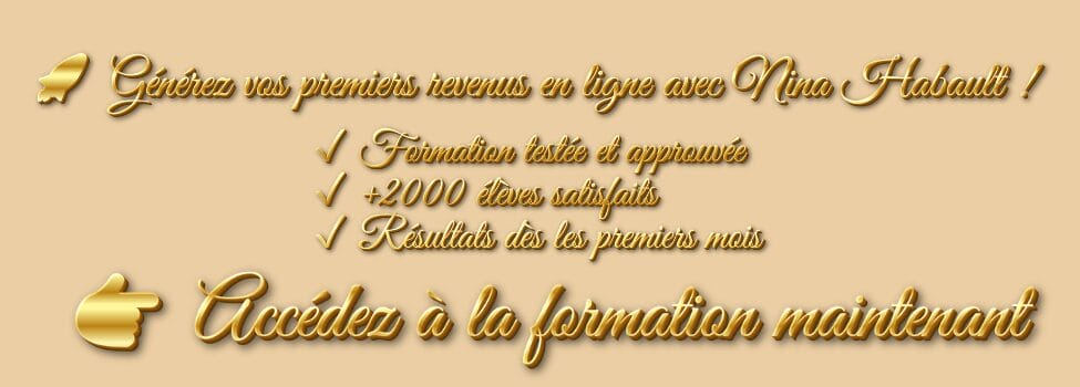 Avis sur la formation de Nina Habault sur le marketing d'affiliation