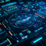 Radar financier affichant des opportunités d'investissement avec des graphiques et des symboles monétaires.