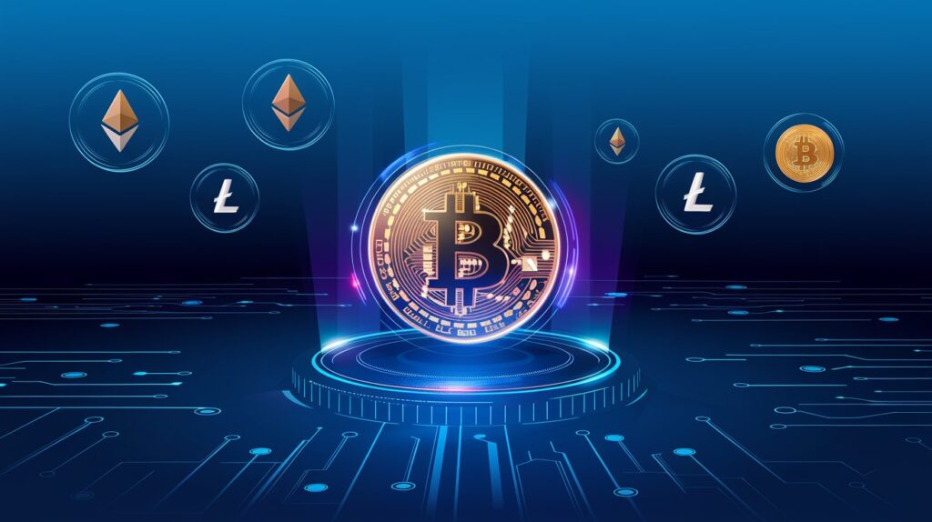 Schéma simple expliquant le fonctionnement de la cryptomonnaie