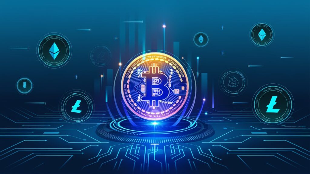 Représentation visuelle d’un Bitcoin avec un guide de la cryptomonnaie
